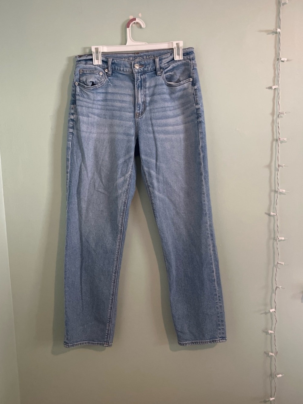 American Eagle Outfitters Light Blue Straight Leg Jeans